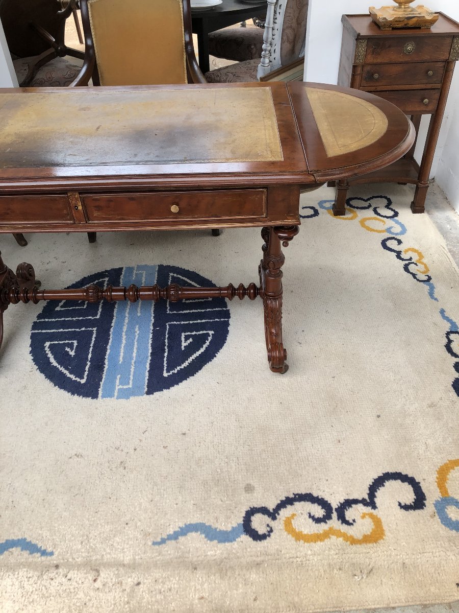 Mahogany Writing Desk English Work XIX Eme Siecle-photo-2