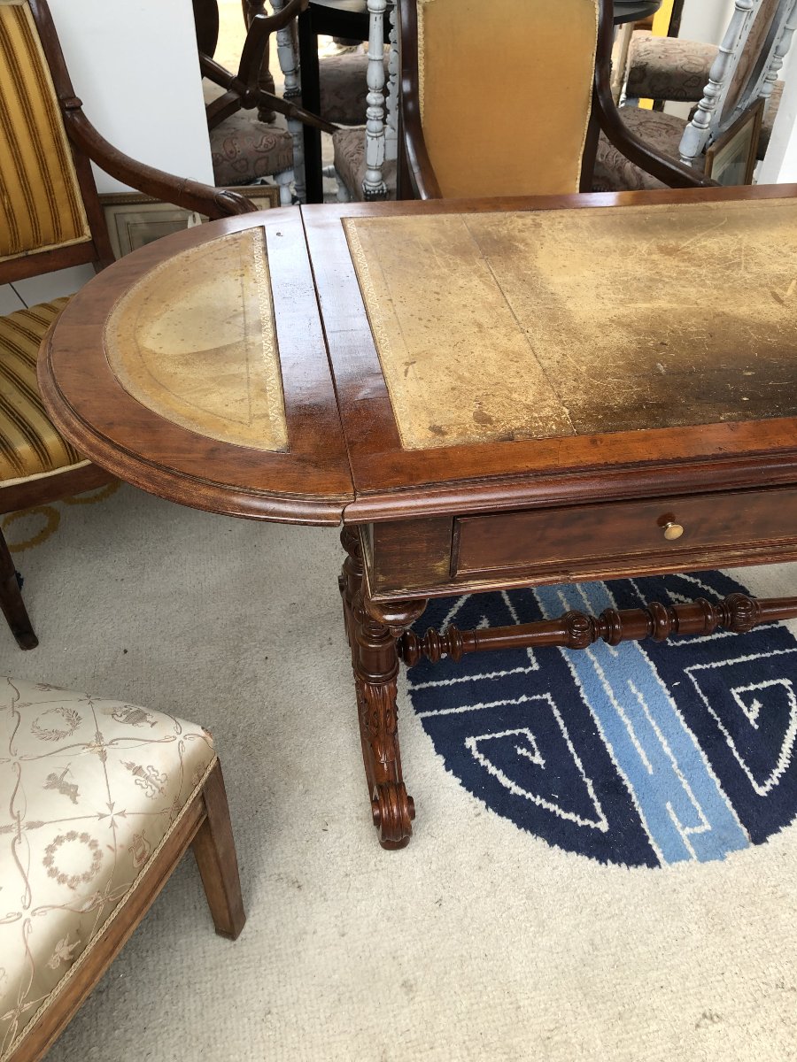 Mahogany Writing Desk English Work XIX Eme Siecle-photo-1