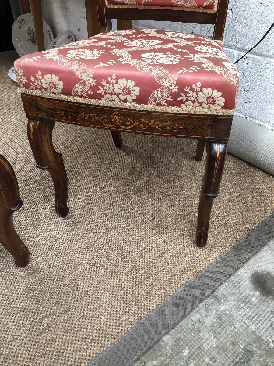 PAIRE DE CHAISES  CHARLES X -photo-5