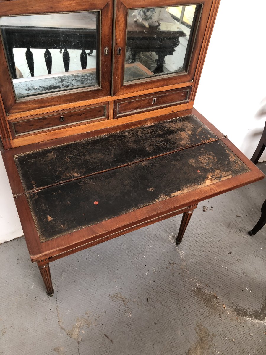BONHEUR DU JOUR EN ACAJOU EPOQUE LOUIS XVI  18 EME SIECLE -photo-4