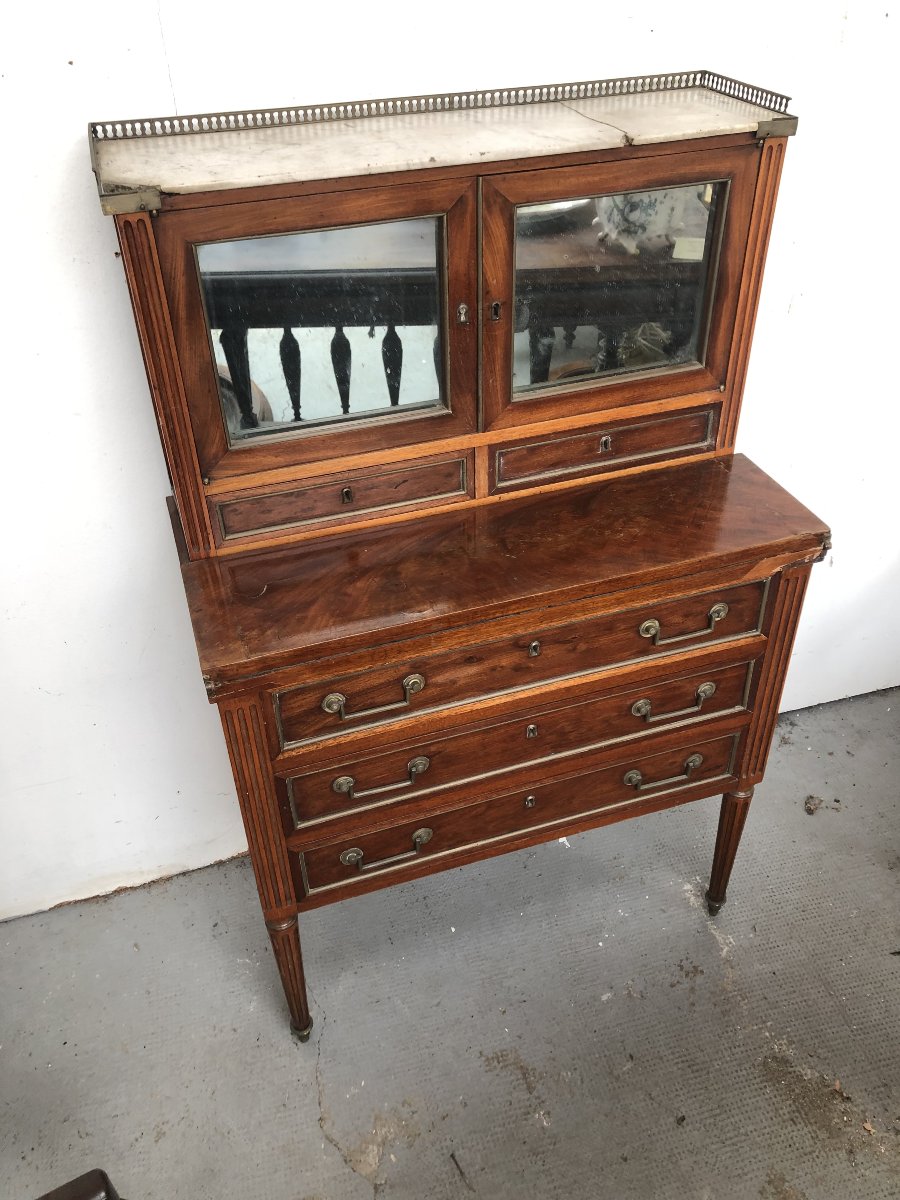 BONHEUR DU JOUR EN ACAJOU EPOQUE LOUIS XVI  18 EME SIECLE 
