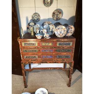 CABINET EN LAQUE DE CANTON XIX EME SIECLE 