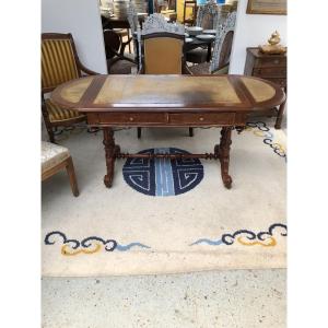 Mahogany Writing Desk English Work XIX Eme Siecle