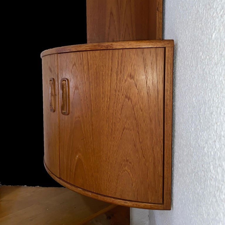 Danish Teak Wall Corner Cabinet 1960-photo-3
