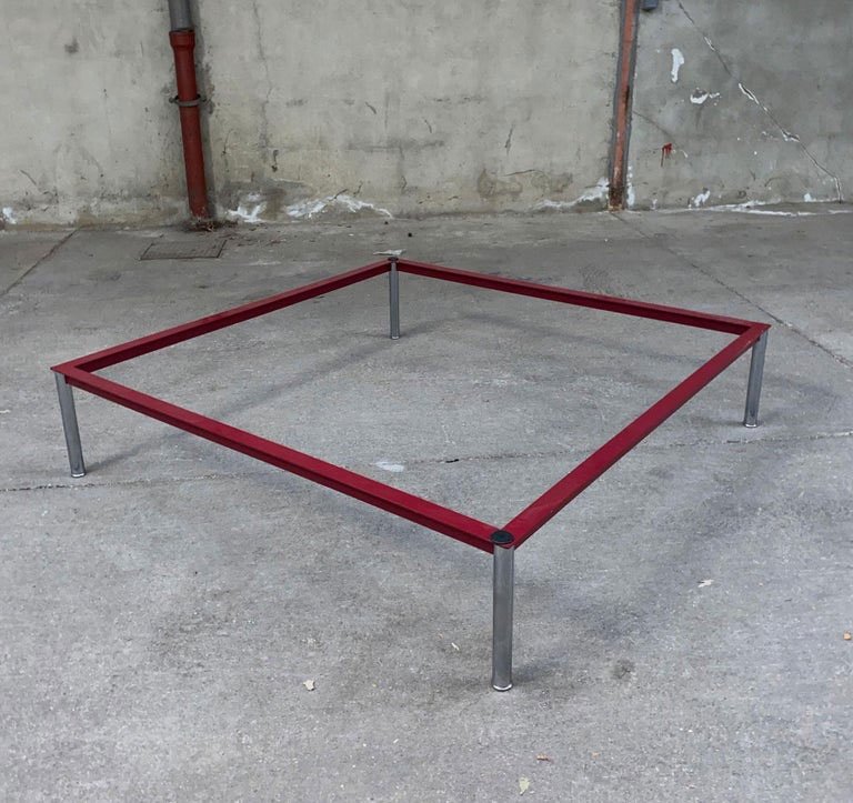 Table Basse Vintage Modèle Lc10 En Acier Laqué Par Le Corbusier pour Cassina, 1980-photo-4