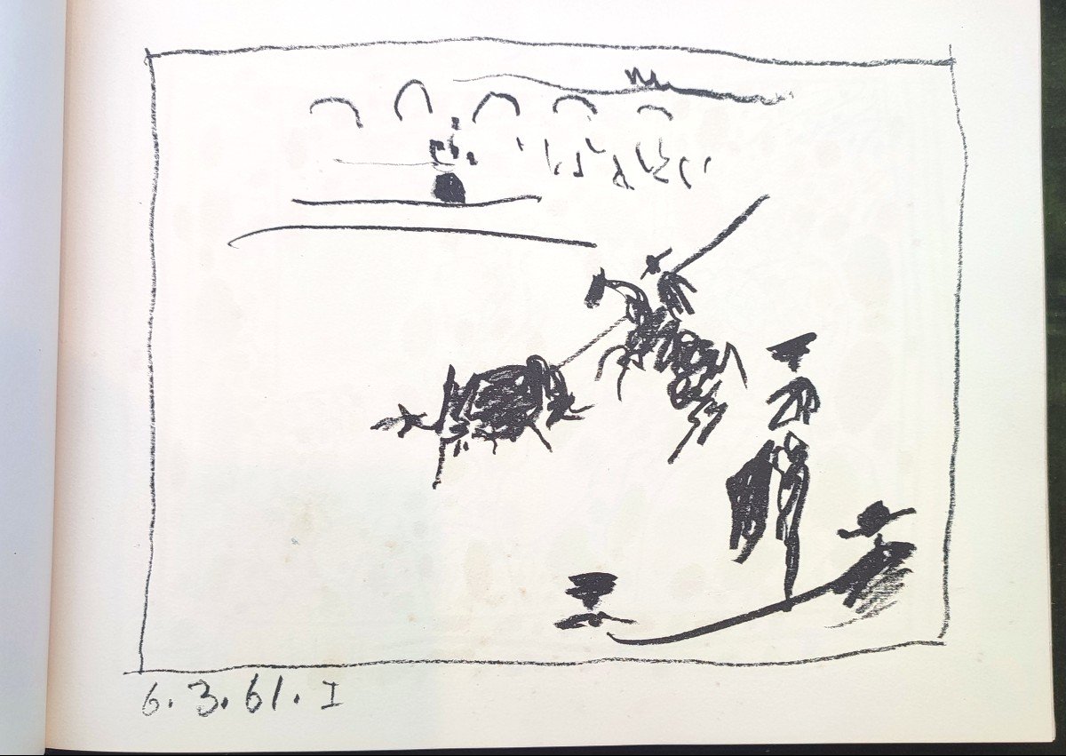 A Los Toros, Pablo Picasso, Original Edition From 1961.-photo-3