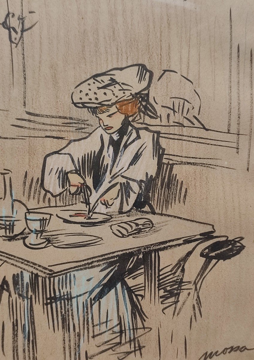 Gustav Adolphe Mossa. Dessin .-photo-3