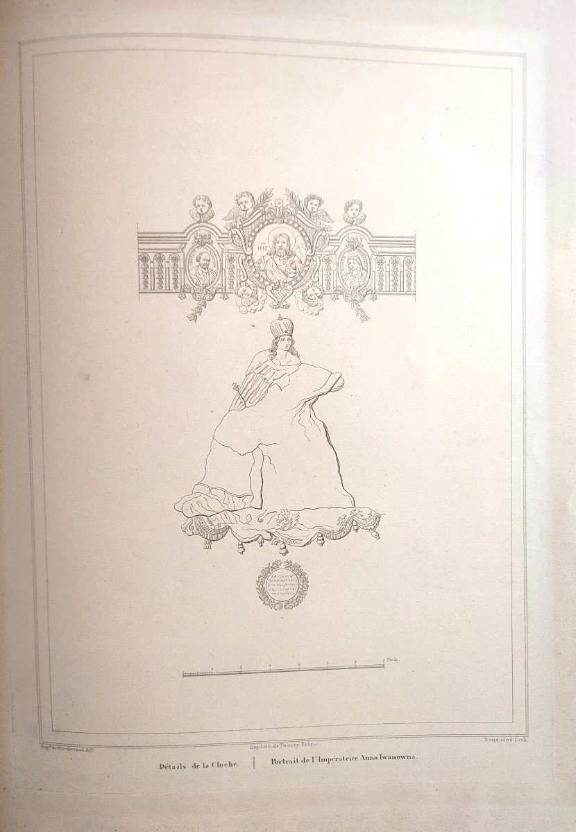 La Grande Cloche De Moscow. Auguste Ricard de Montferrand,  Luxueuse édition enluminée de  1840-photo-2