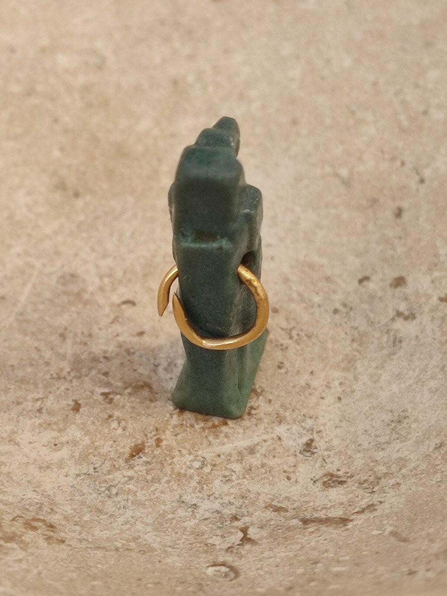 Thoth, Faience And Gold. Late Egyptian Period.-photo-2
