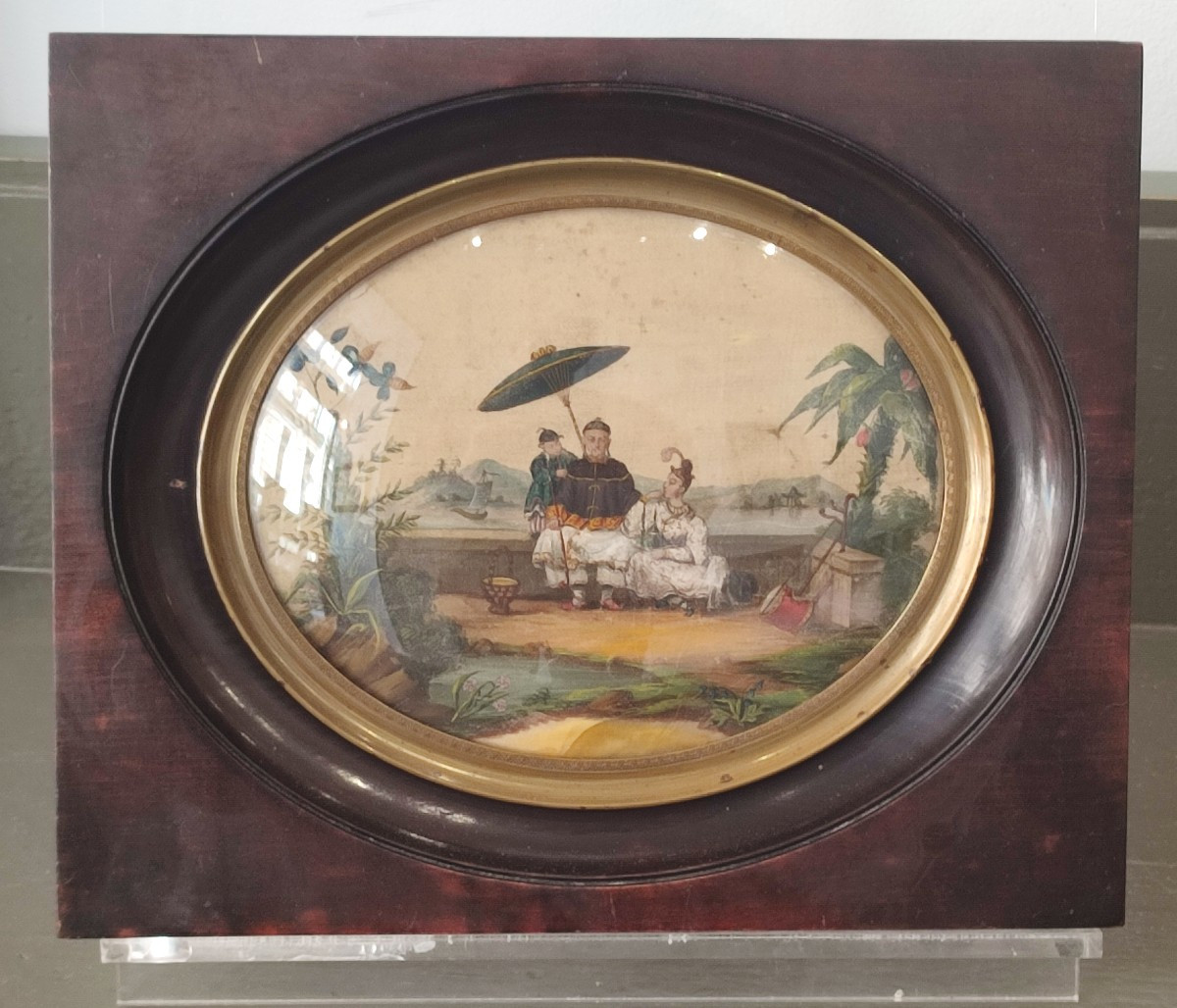 China. Silk Painting From The Louis Philippe Period.-photo-4