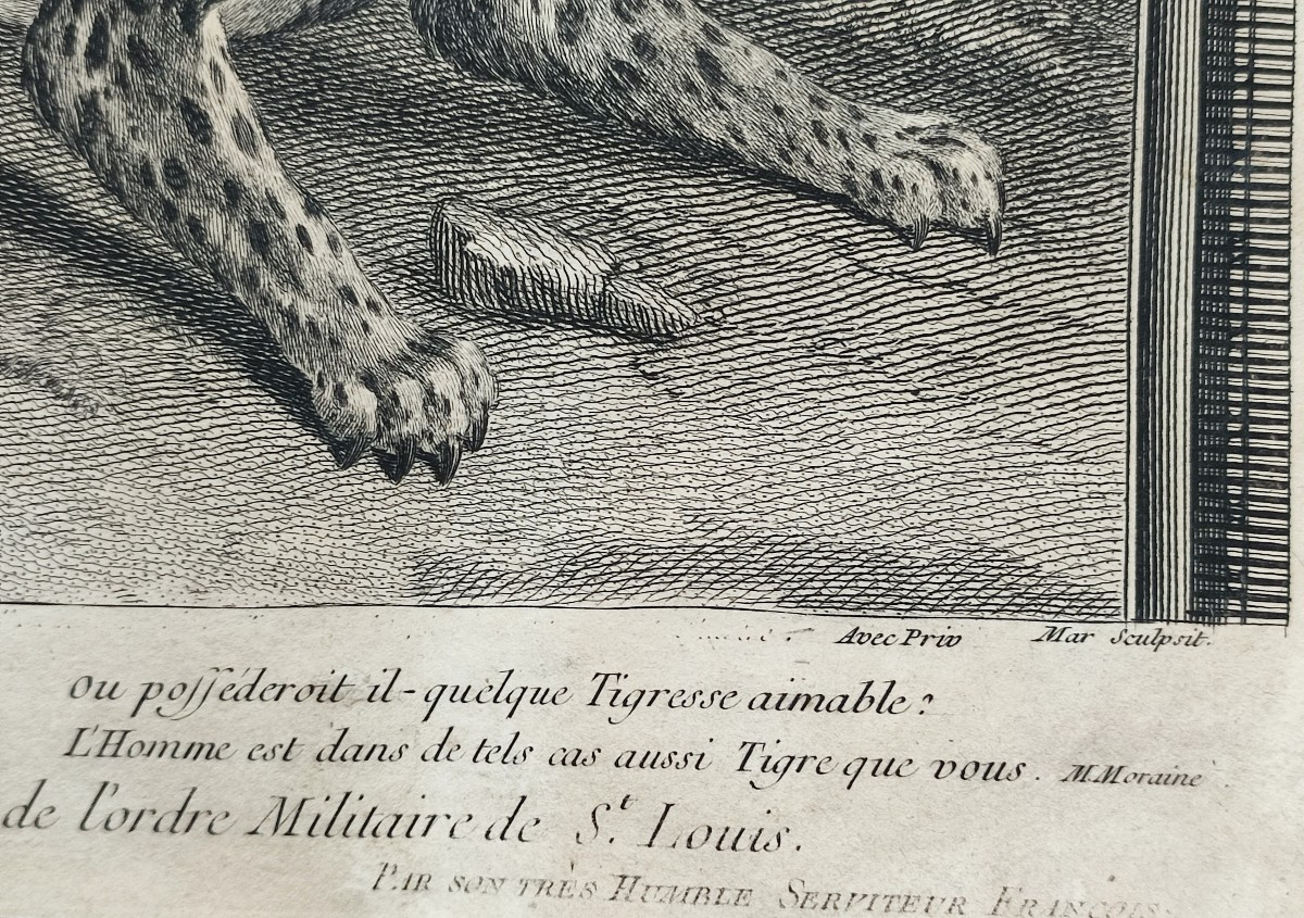 The Fierce Attack. 18th Century Engraving.-photo-4