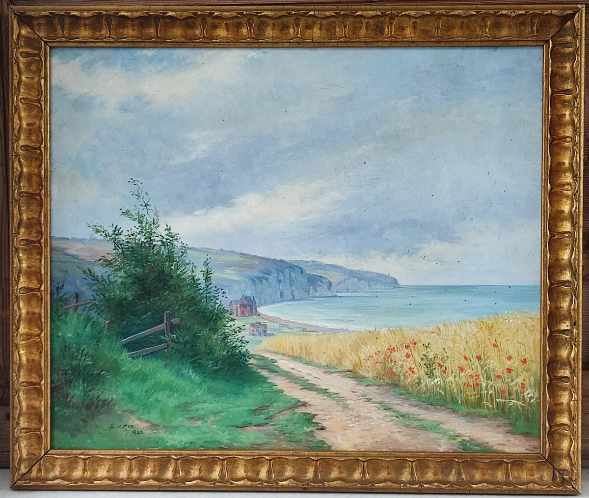 Les falaises de Normandie. Tableau de 1930