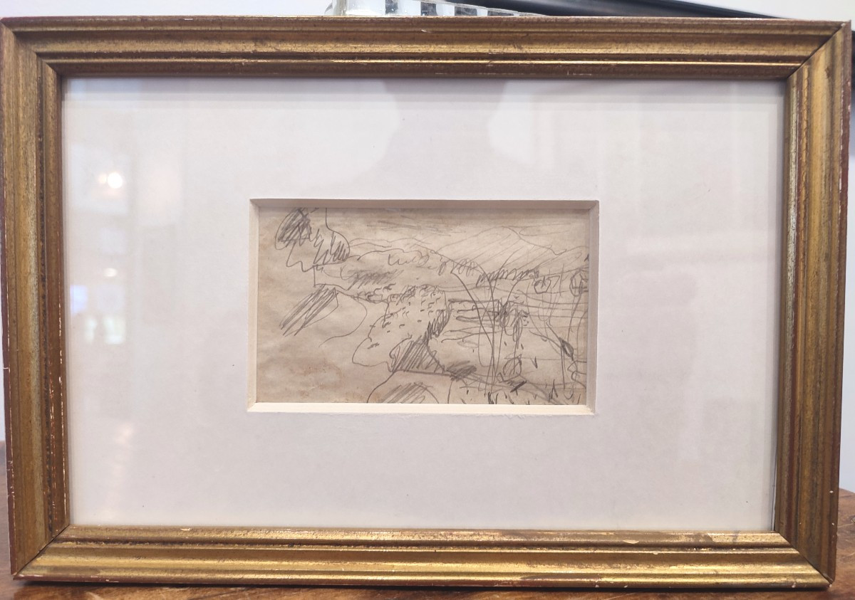 Pierre Bonnard. Environs de Saint Tropez, dessin vers 1915.-photo-2