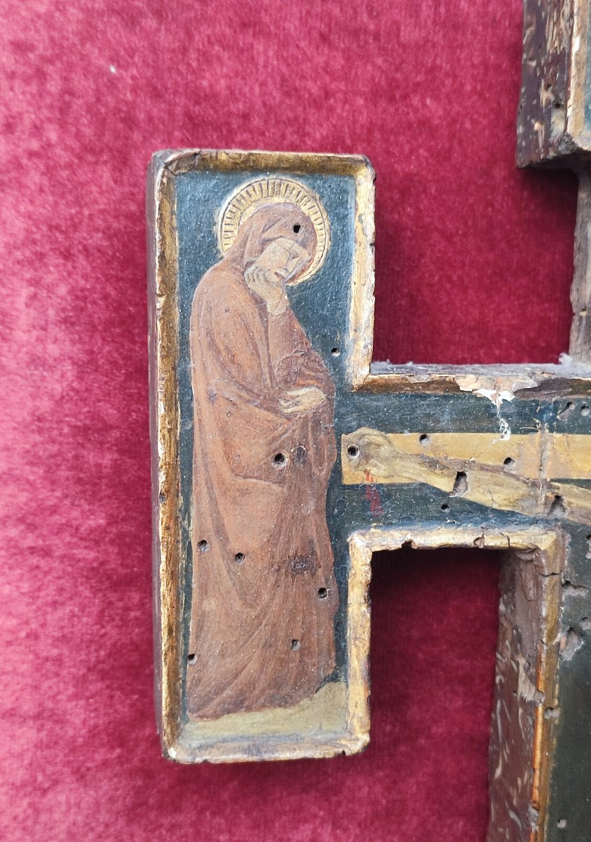 Croix. Huile sur bois.  -photo-4