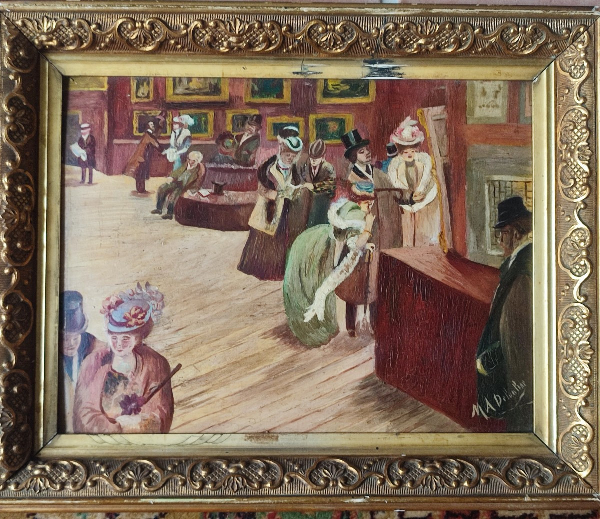 Visit To The Museum, A 19th Century Naive School -photo-2