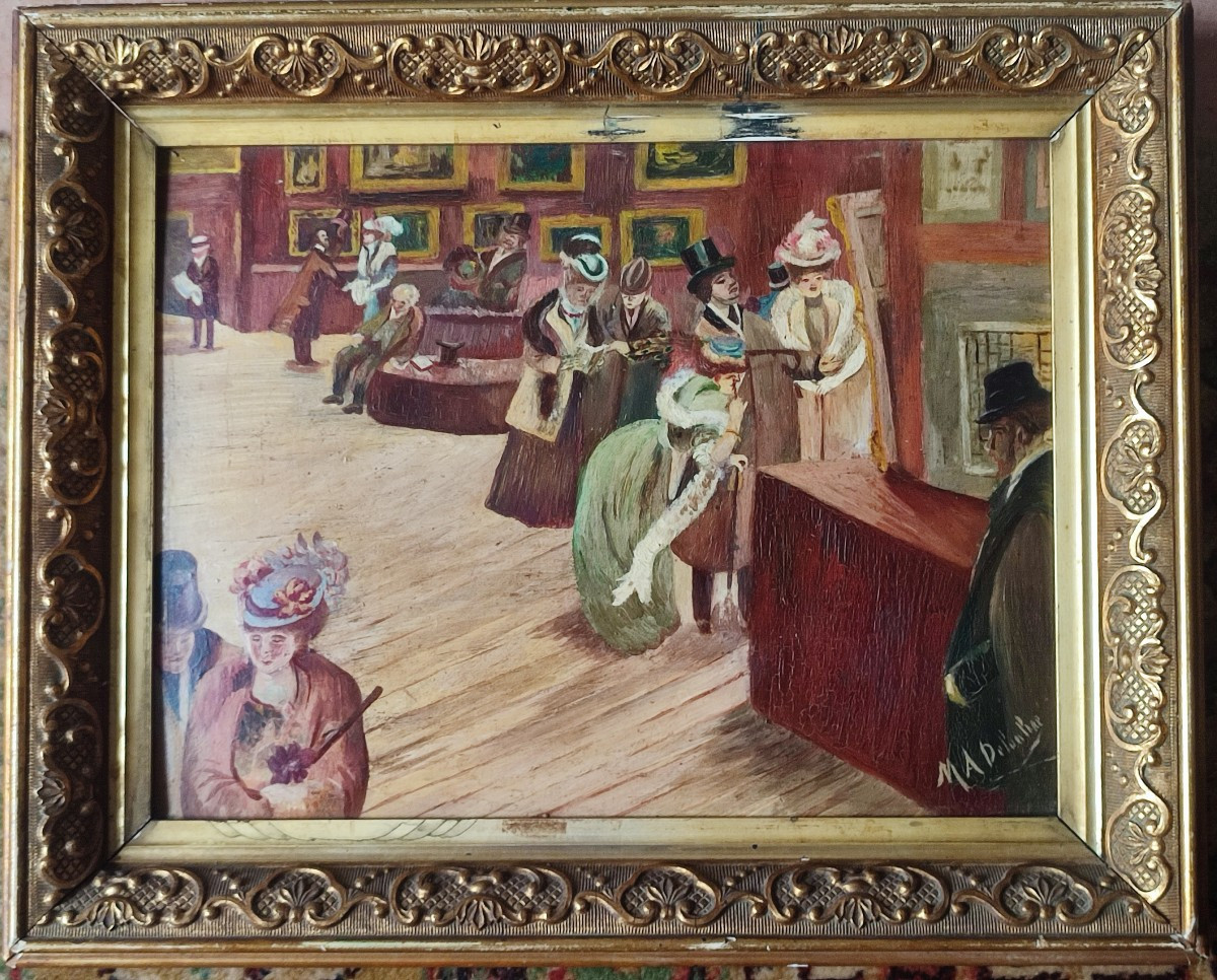 Visit To The Museum, A 19th Century Naive School 