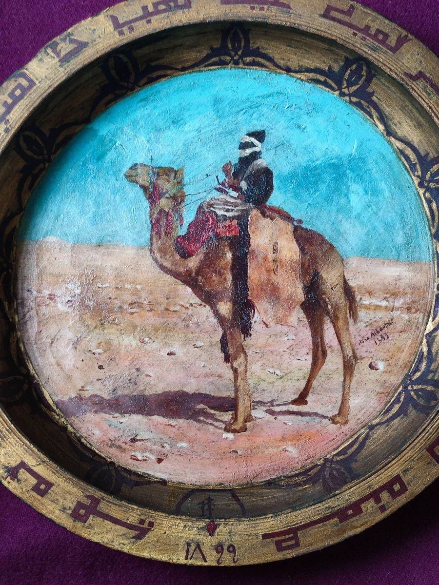 The Tuareg. Oil On Wood. 19th Century -photo-4