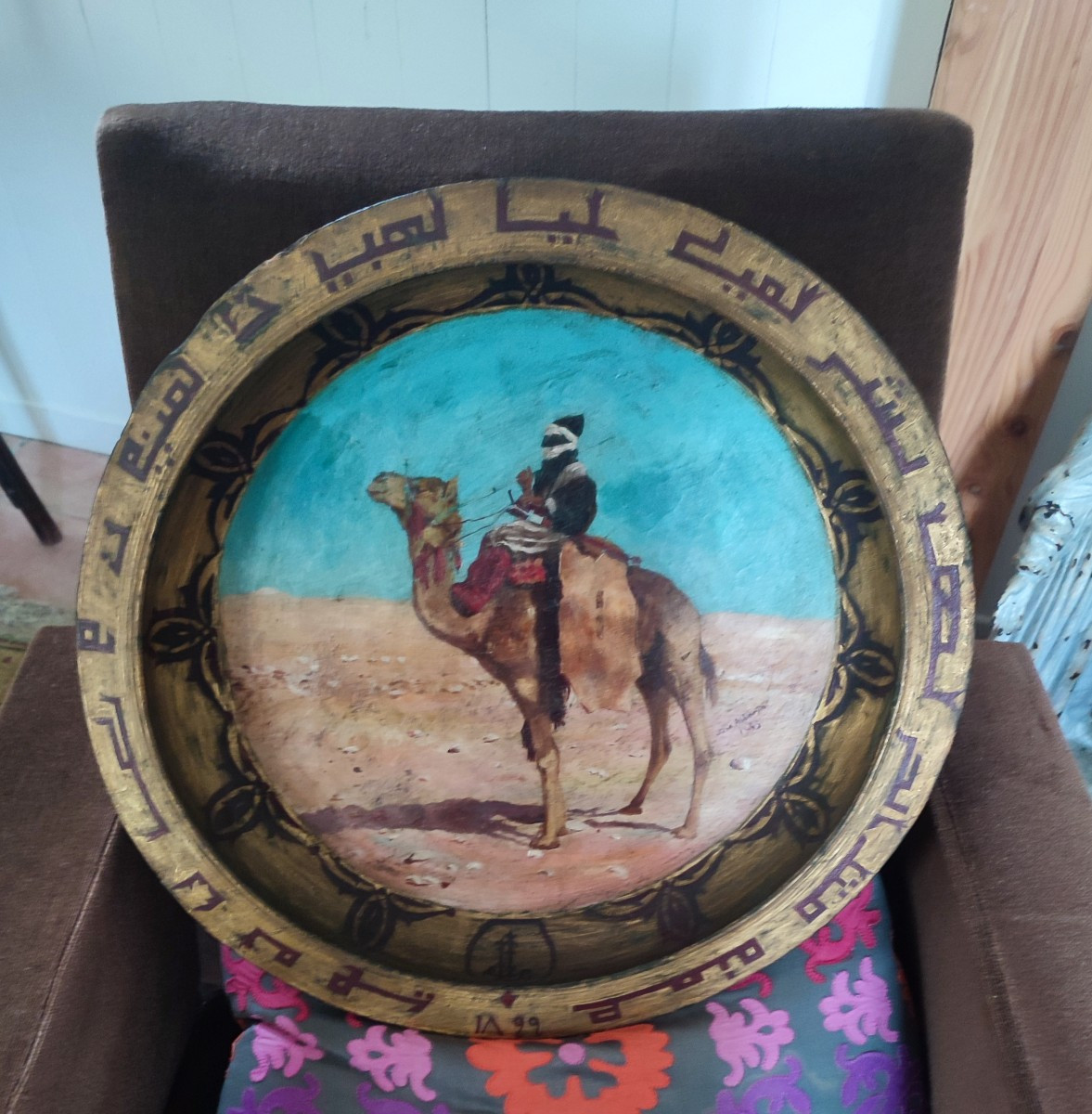 The Tuareg. Oil On Wood. 19th Century -photo-1