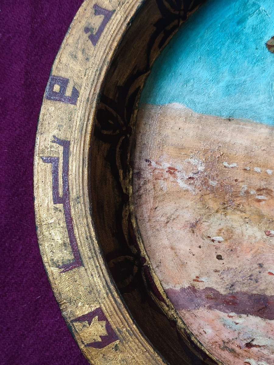 The Tuareg. Oil On Wood. 19th Century -photo-2