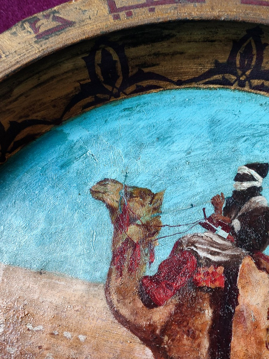 The Tuareg. Oil On Wood. 19th Century -photo-3