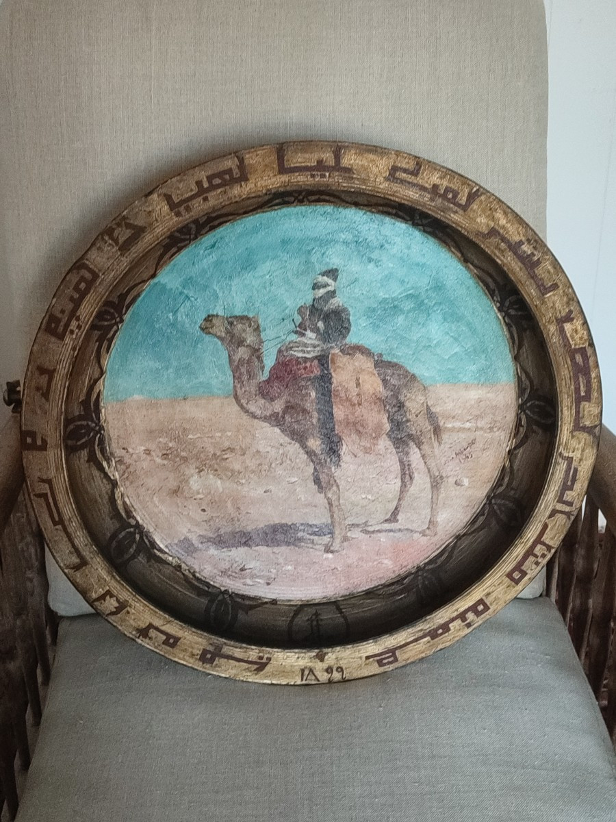 The Tuareg. Oil On Wood. 19th Century 