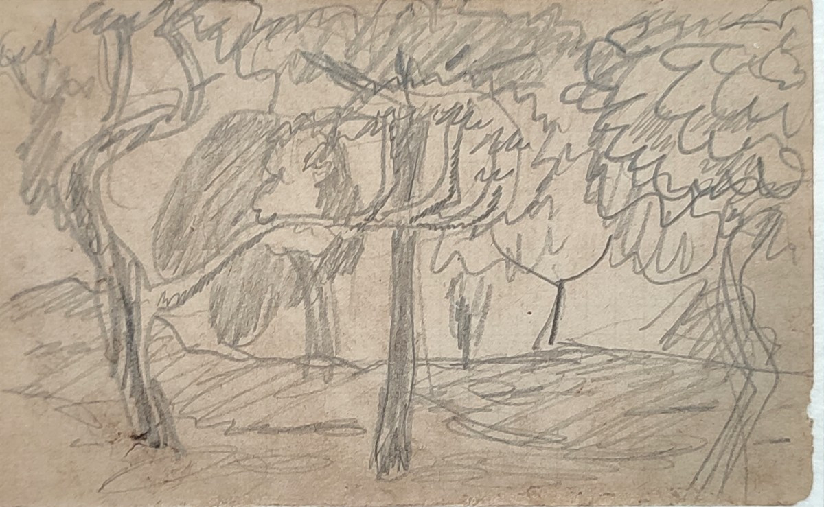 The Small Clearing. Drawing. Pierre Bonnard.
