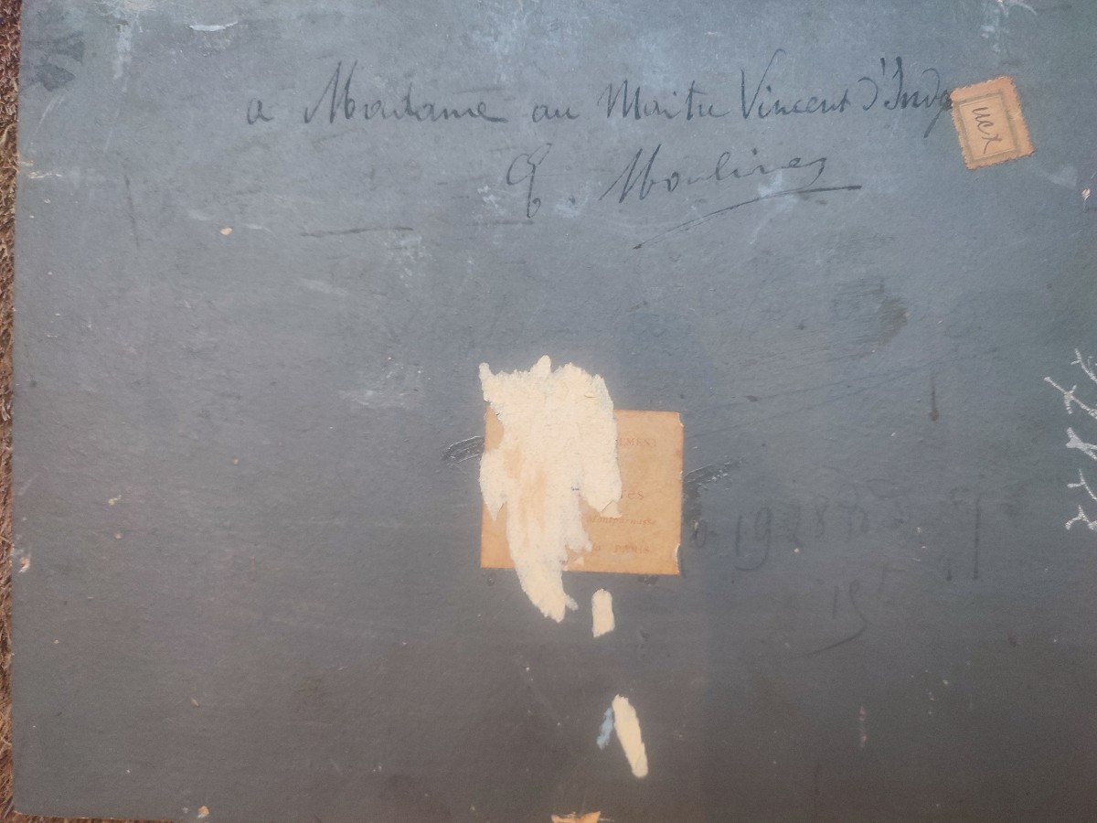 Marine. Tableau divisionniste. Ernest Moulines. -photo-1