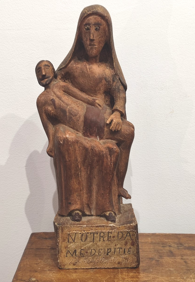A Pietà. Folk Art. 19th-century Brittany 