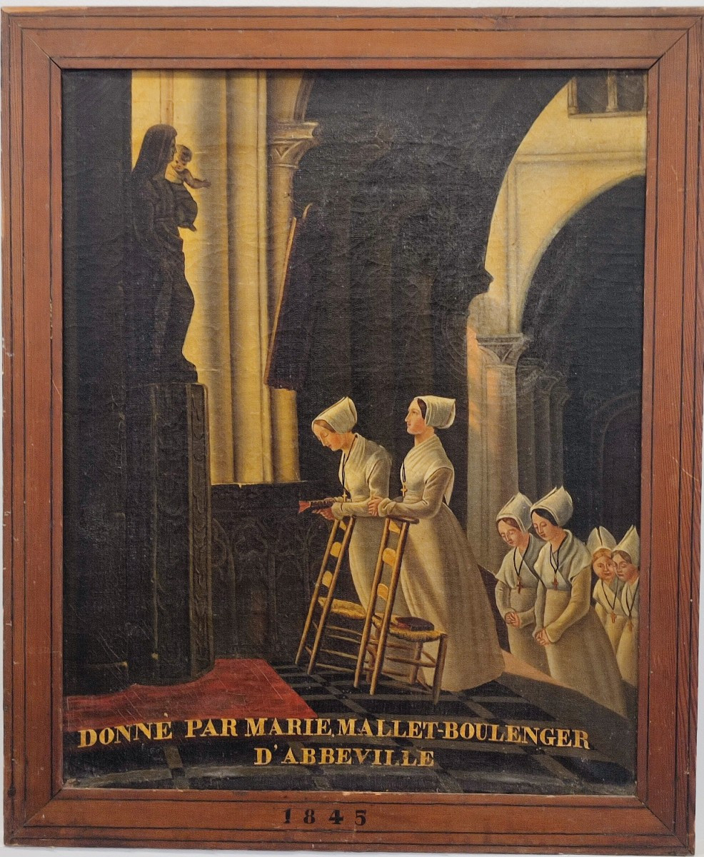 Scène religieuse.  Don à Abbeville en 1845.
