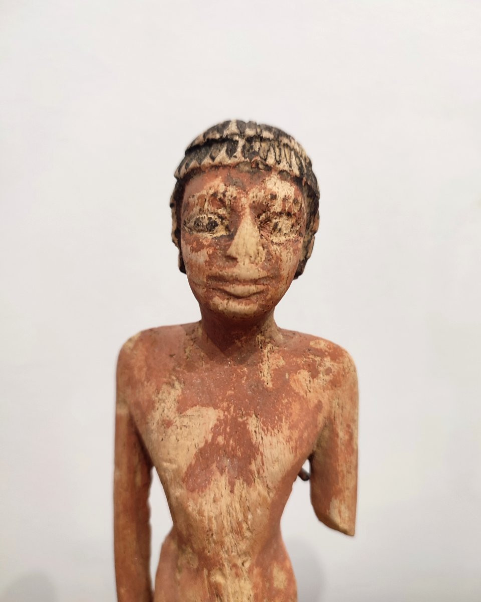 Personnage masculin de barque funéraire. Egypte Ancien Empire.-photo-4