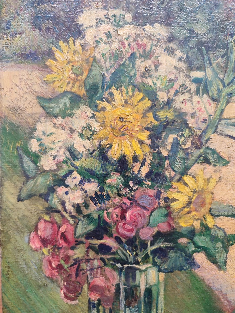 Le bouquet du jardin.  Attribution à Theo Van Rysselberghe -photo-3
