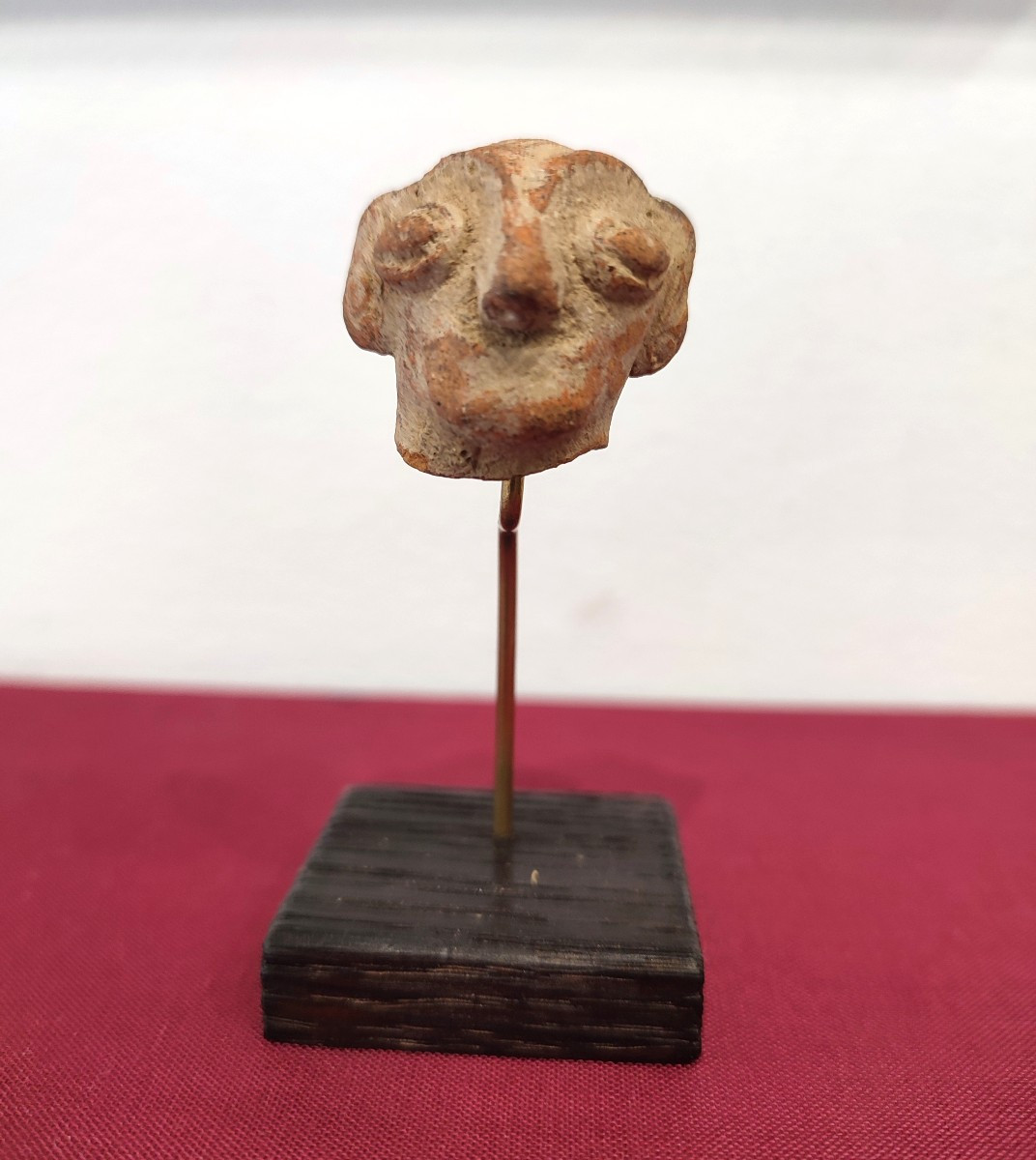 Head Of A Votive Statuette. Syro-hittite Civilization. Ceramic