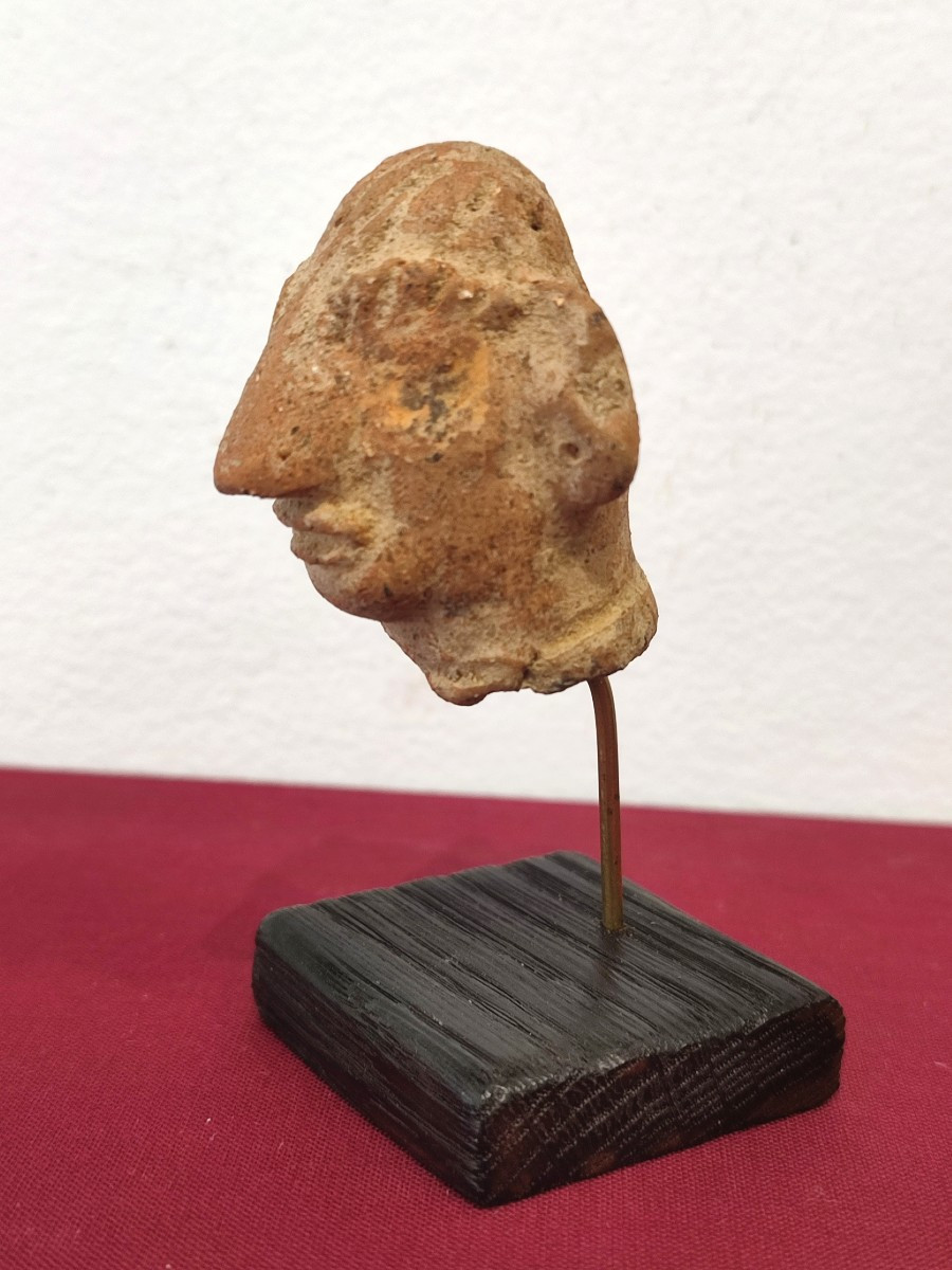 Tete masculine. Ceramique. Civilisation Syro-Hittite.-photo-2