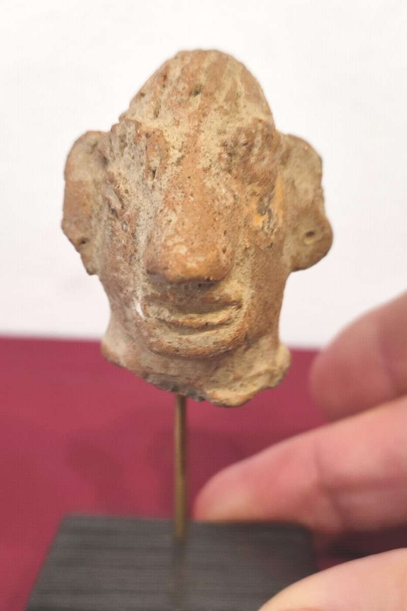 Tete masculine. Ceramique. Civilisation Syro-Hittite.-photo-3