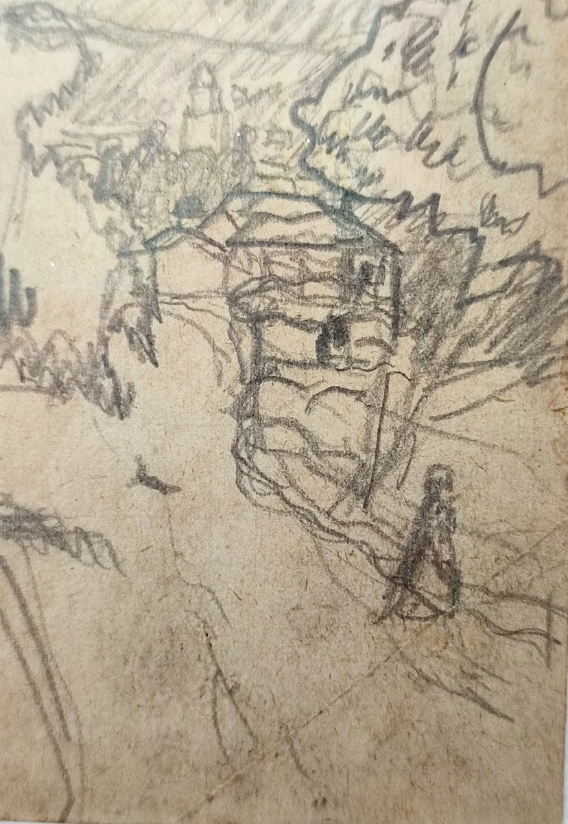 Pierre Bonnard. Un promeneur sur un chemin au dessus de Saint Tropez. Vers 1913-photo-3