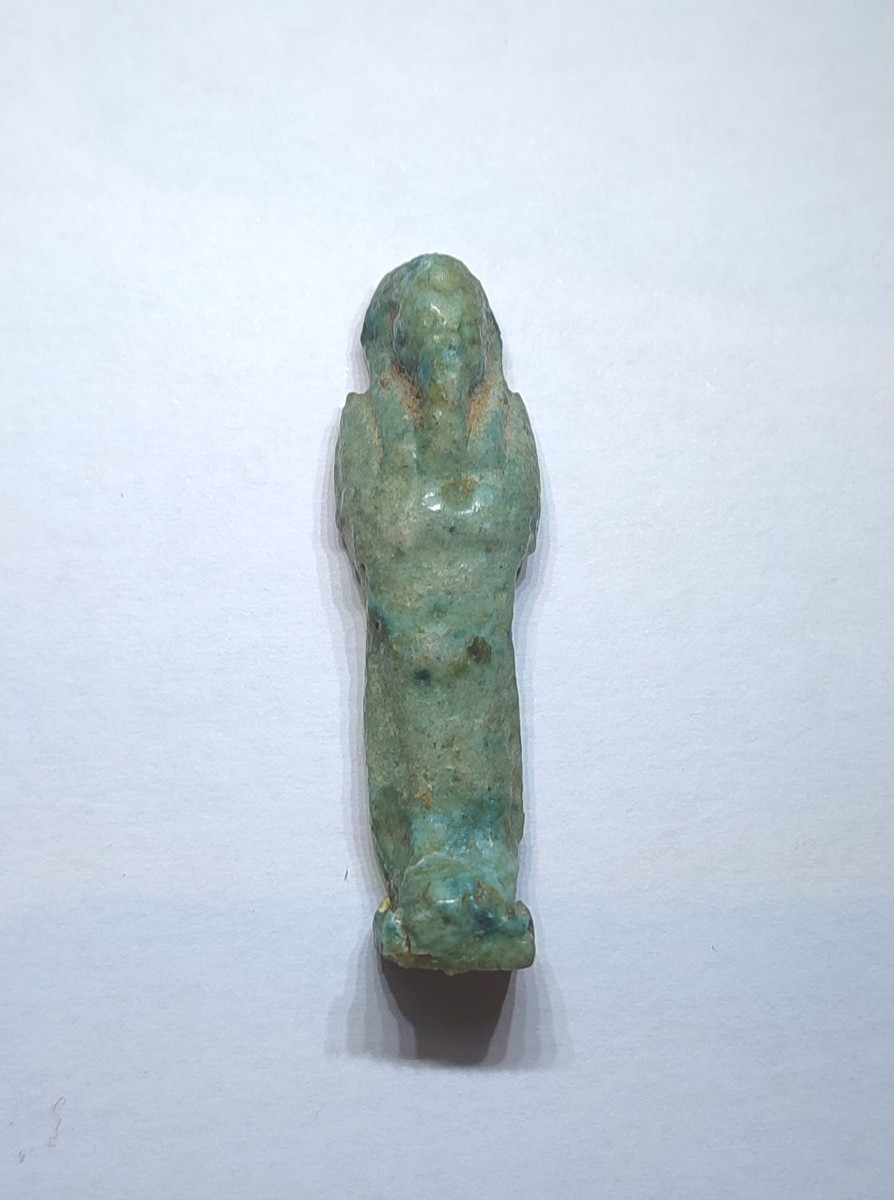 Small Ushabti Amulet For Bandages. Late Period Egypt.-photo-1