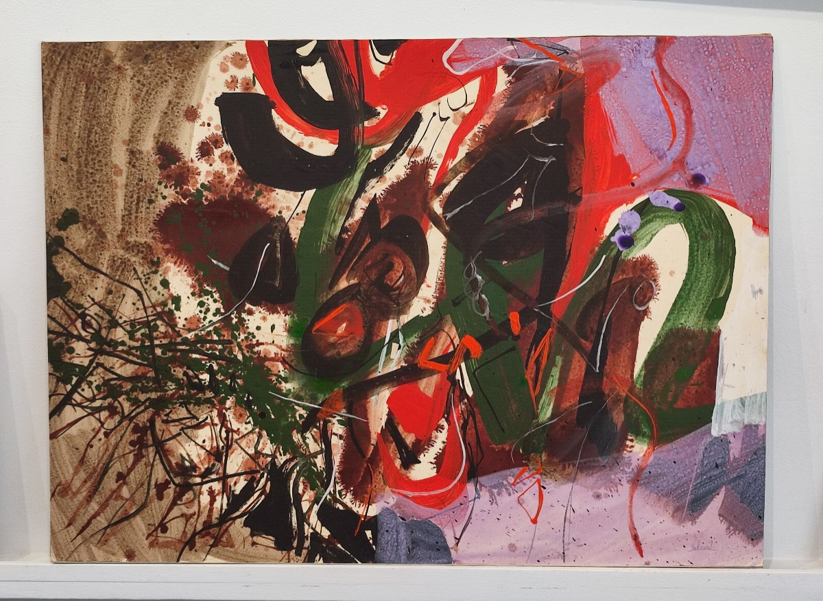 Pierre Fulcrand. Technique mixte sur papier.-photo-2