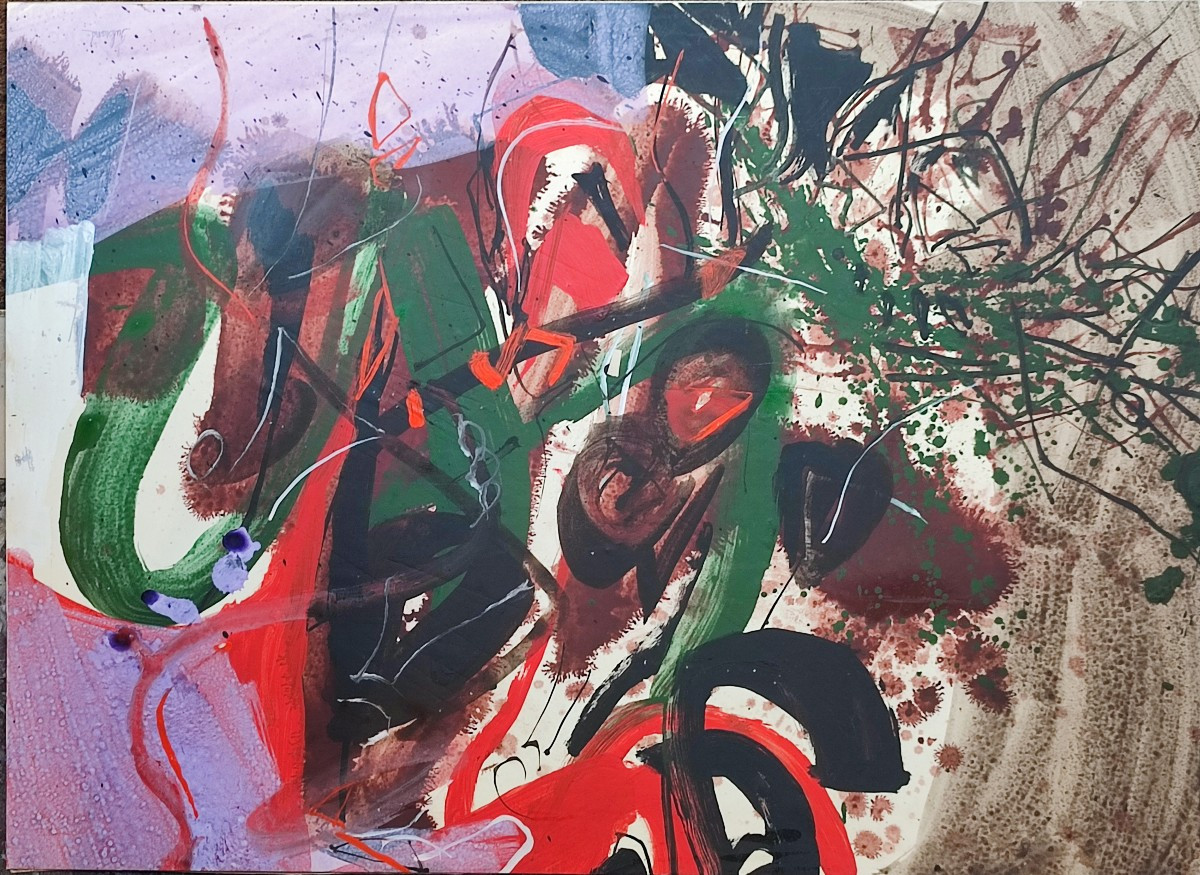 Pierre Fulcrand. Technique mixte sur papier.