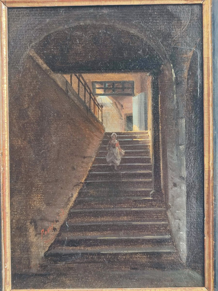 The Staircase. Oil On Paper. 1797.-photo-3