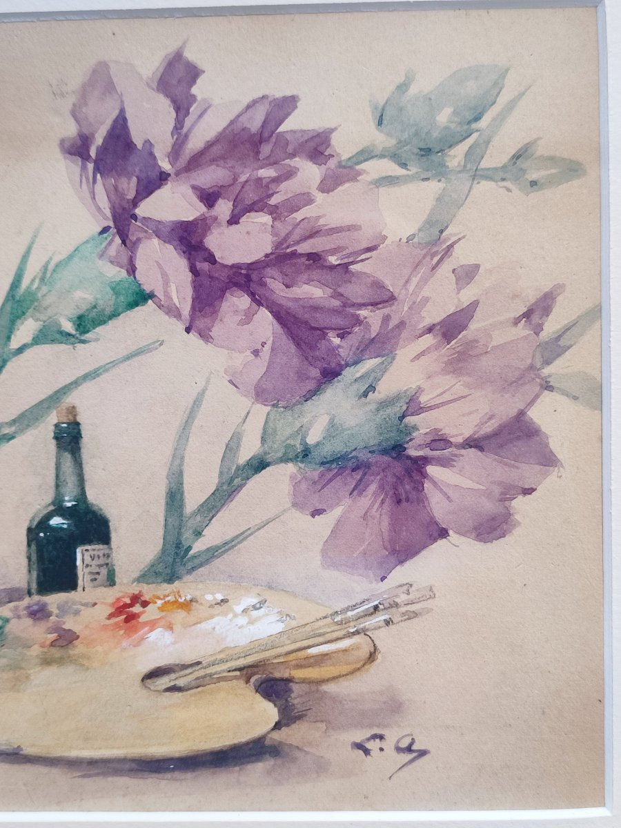 Louise Abbema. Calendrier, aquarelle 1912-photo-3