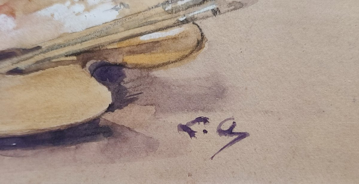 Louise Abbema. Calendrier, aquarelle 1912-photo-4