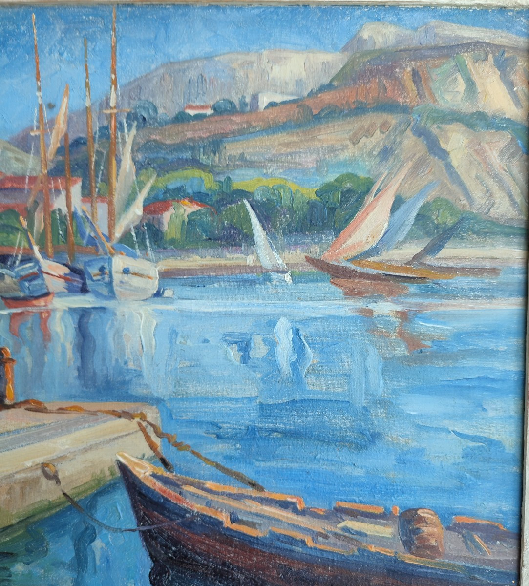 Saint Tropez. Oil On Canvas. 1930-40-photo-1