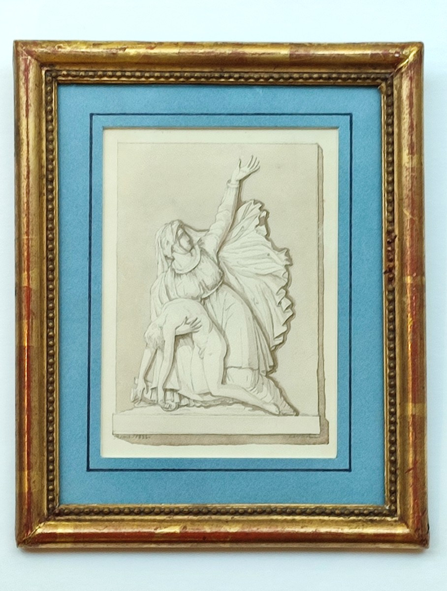 Charles François Nanteuil. Bas-relief In Rome, 1833-photo-2