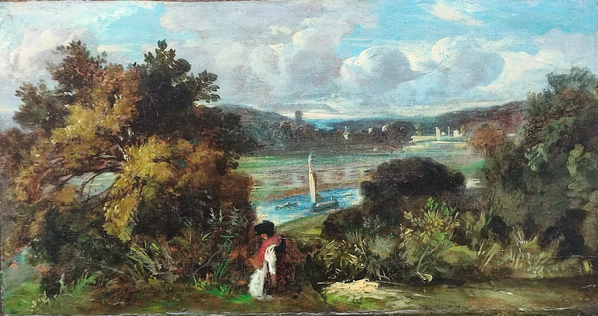 Animated Landscape. English School Circa 1840.