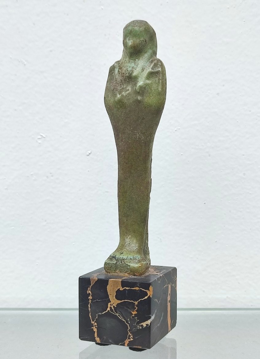 Green Ceramic Oushebti . Egypt, Late Period.-photo-2