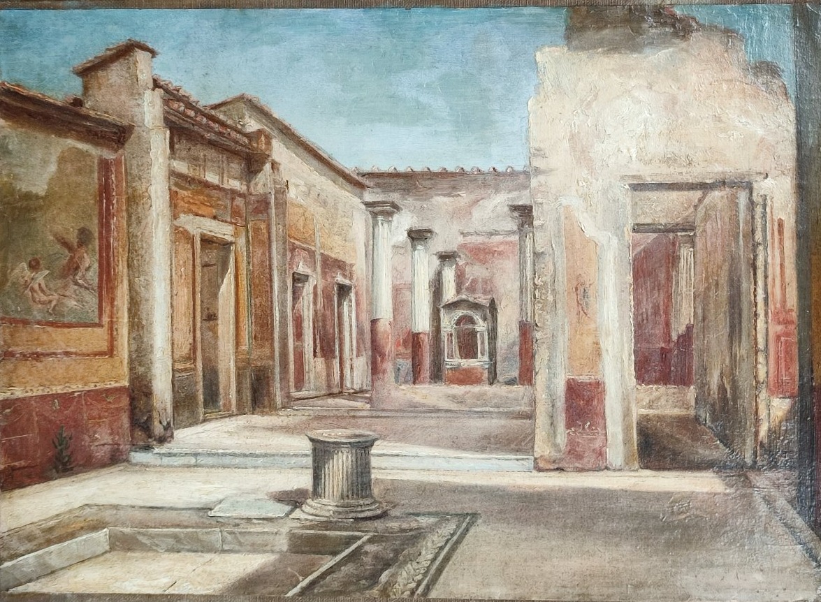 Pompei, Oil On Paper