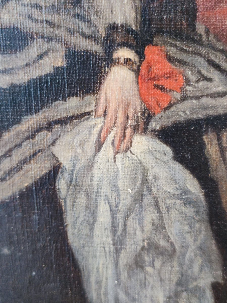 La Reine Mariane d'Autriche . Ecole Romantique, vers 1860.-photo-4