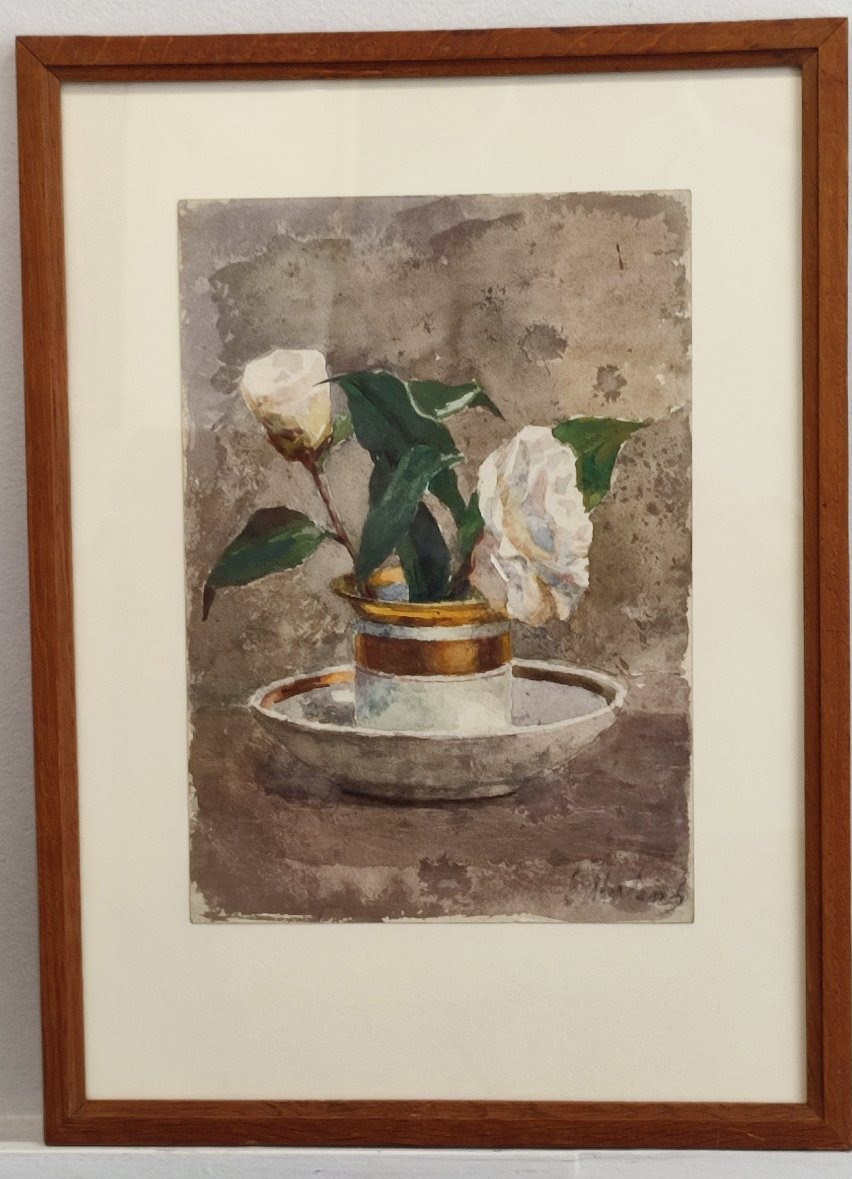 Roses et tasse. Emma Herland.-photo-2