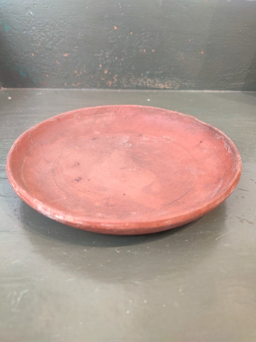 Delicate Roman Plate. Red Glaze.