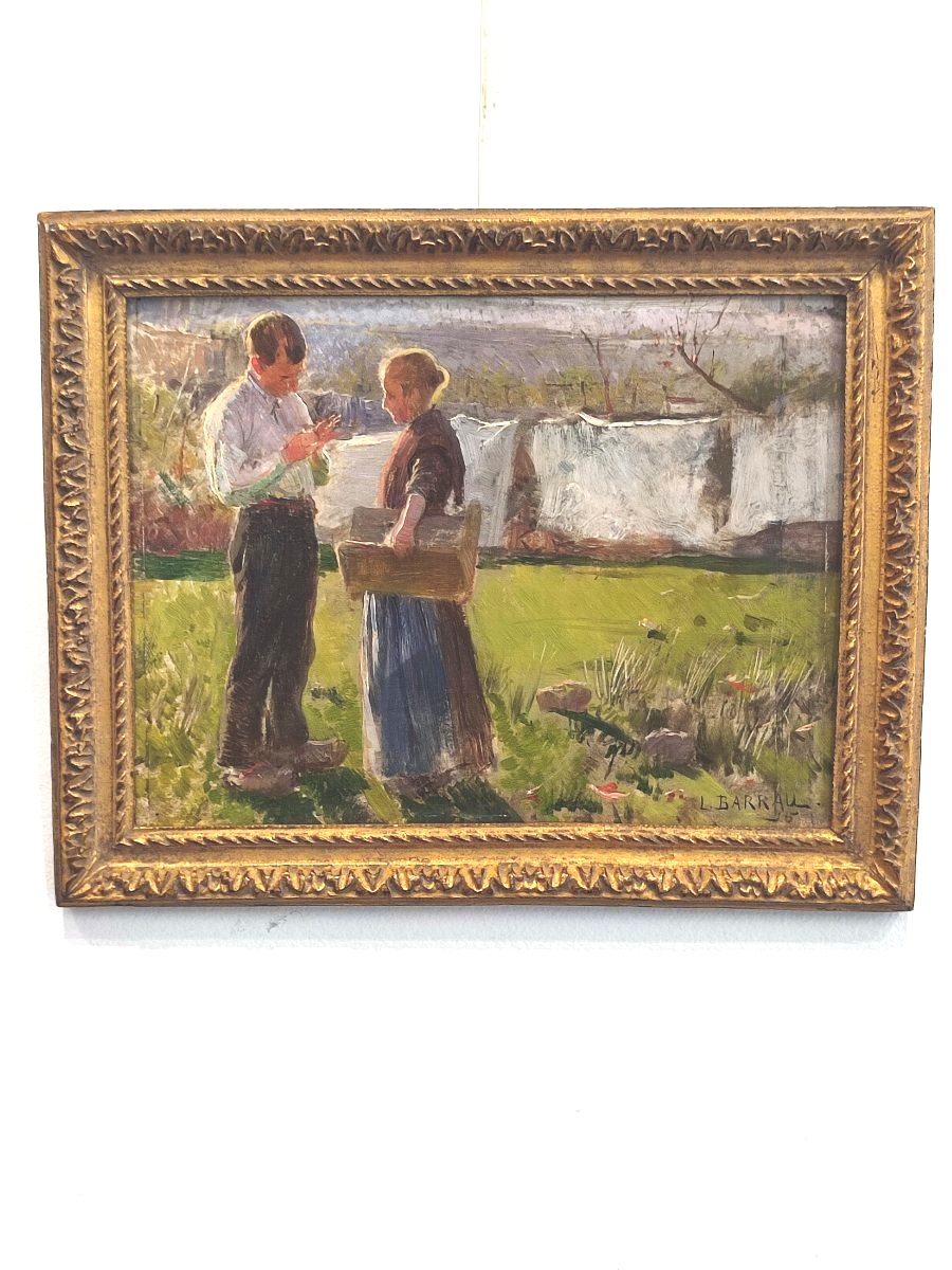 La déclaration. Laureano Barrau. Ecole Impressionniste Espagnole-photo-1